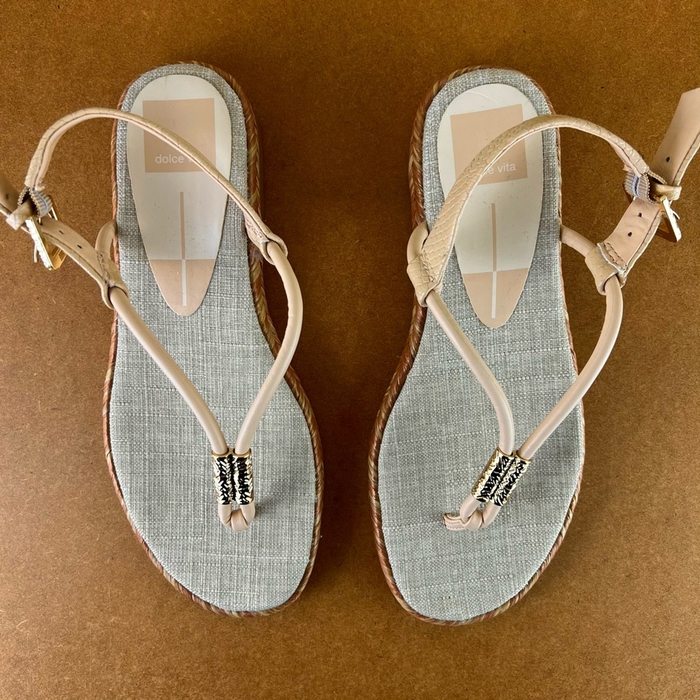NEW DOLCE VITA BEIGE SLINGBACK SANDALS - Picture 11 of 12